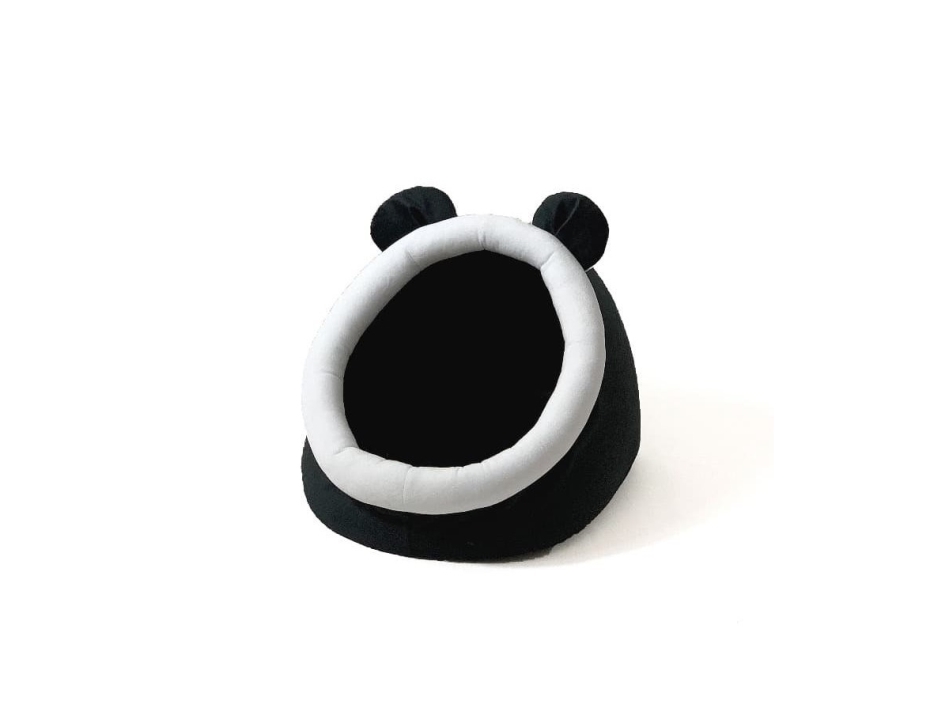 GO GIFT kennel katteseng - sort og hvid - 40x45x34 cm