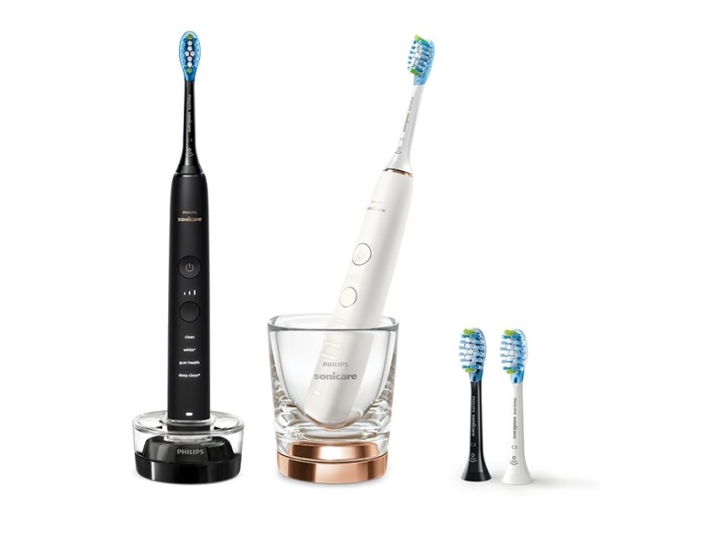Philips Sonicare DiamondClean DiamondClean 9000 HX9914/61 Sonisk eltandborste med app + 4 C3 Borsthuvuden, Vuxen, Ultraljudstandborste, Daglig vård, Djuprengöring, Gum omsorg, Tandblekning, Svart, Vit, Batteri, Inbyggt batteri | Hälsa - Tandvård - Elektrisk tandborste | GameStuff