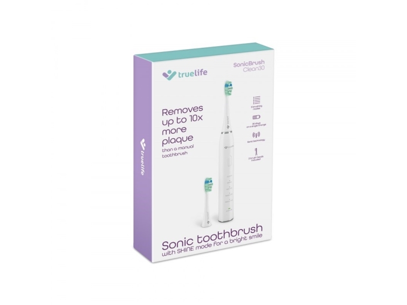 Truelife Sonicbrush Clean30 El-Tandbørste - Hvid