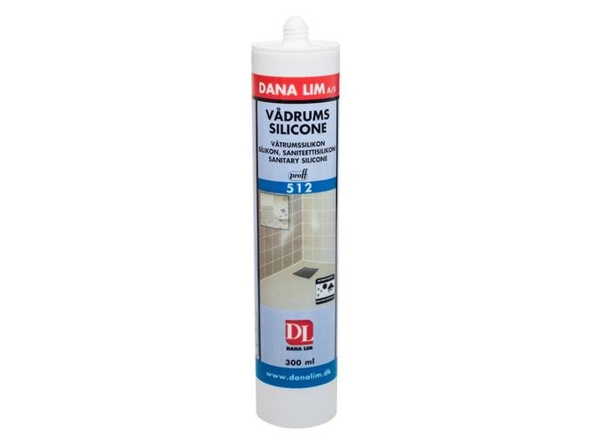 Vådrumssilicone 512 300ml patron klar