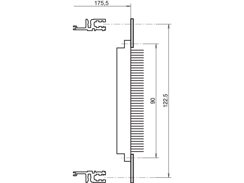 Schroff Flat Rail 84Hp Din41612 (4Pcs/Kit) - Tilbehør Til Reoler (20822048)