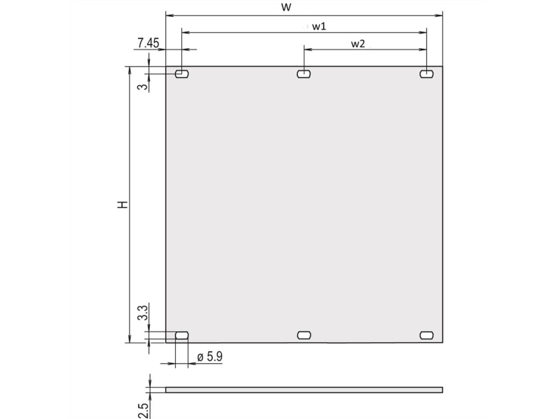 Schroff Pentair Techn. Teilfrontplatte 30807-776 (30807776)