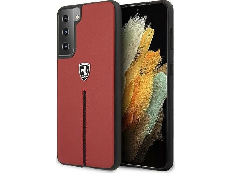 Ferrari Ferrari Feosihcs21sre S21 G991 Rot/Rot Hartschalenkoffer Off Track Leder Nylon Stripe