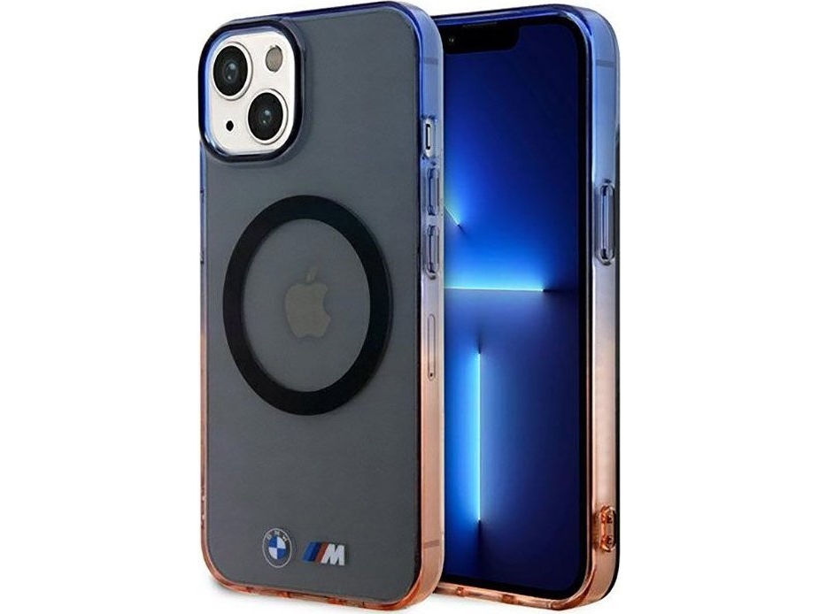 Bmw Gradient Bumper Magsafe-Etui Til Iphone 14 Plus - Grå