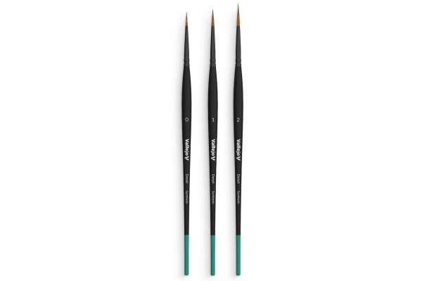 Winsor & Newton Brush Design Set Synthetic Hair (Sizes 0, 1, 2)