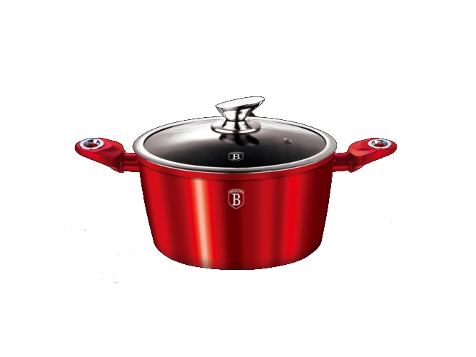 Berlinger Haus Bh/1257N, 4,1 L, Rund, Rød, Aluminium, Rød, Ergonomisk, Blød Berøring