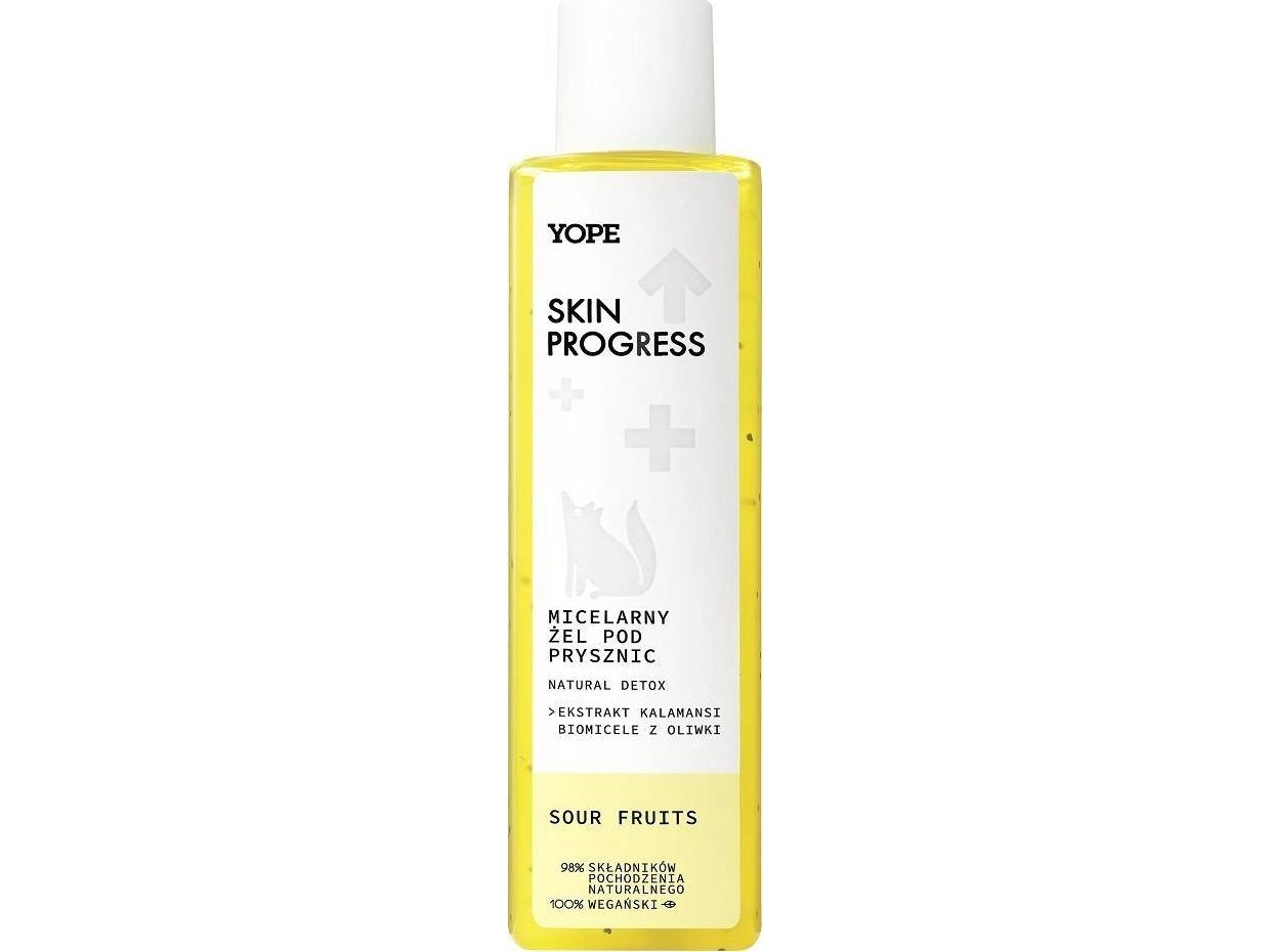 Yope Micellar Shower Gel Natural Detox - Sour Fruits, 200 Ml