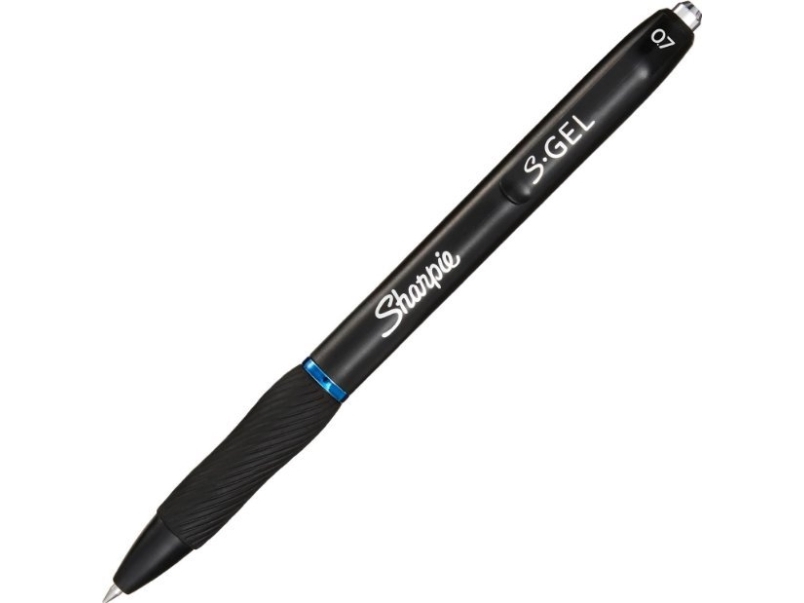 Sharpie S-Gel, Optrækkelig Gel Pen, Blå, Sort, Mellem, 0,7 Mm, Kasse