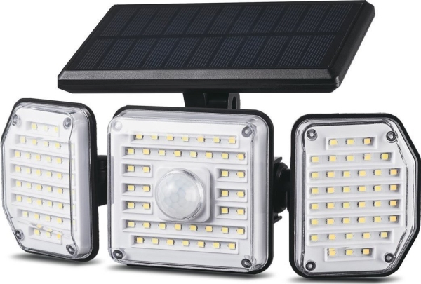Led-Solarlampe Mit Bewegungssensor Maclean Ip65, 4W, 320Lm, 4000K, Li-Ion 1200 Mah, 3 Betriebsarten Mce615