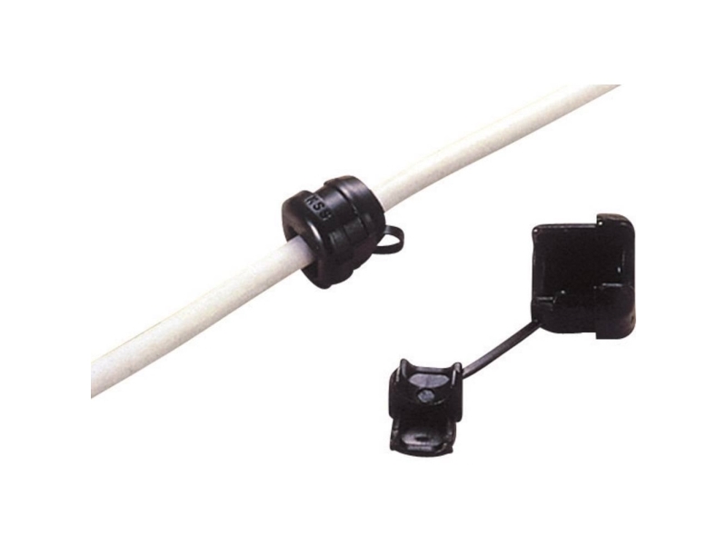Tru Components Tc-Srr7r1203 Trækaflastning Klemme-Diameter (Max.): 10.5 Mm Pladetykkelse (Maks.): 1.6 Mm Polyamid Sort 100 Stk