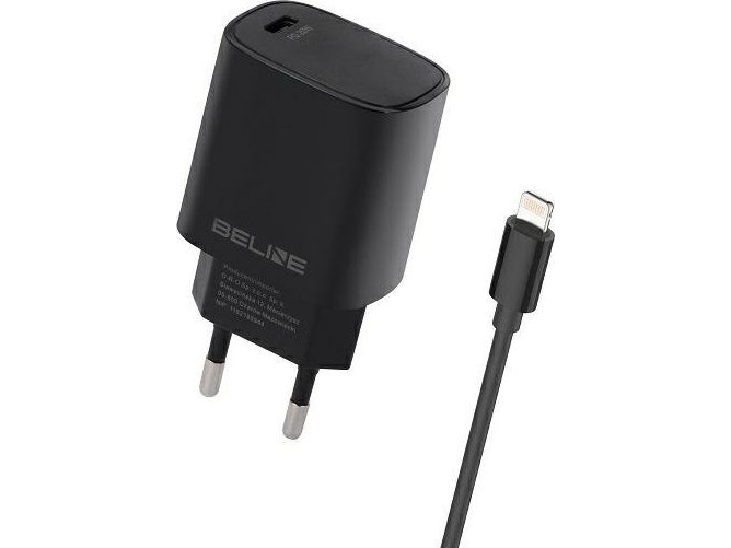 Beline Charger 1X Usb-C 20W + Lightning Cable Juodos Spalvos /Juodos Spalvos Pd 3.0 Blncb20l