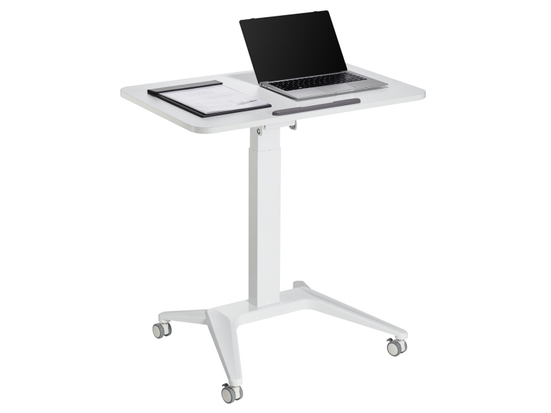 Se Maclean Mc-453 W Mobile Laptop Desk With Pneumatic Height Adjustment, Laptop Table With Wheels, 80 X 52 Cm, Max. 8 Kg, Height Adjustable Max. 109 Cm hos Computersalg.dk