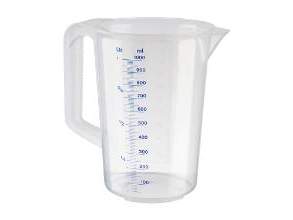 Aps Messbecher, 1,0 Liter, Transparent Aus Polypropylen, Mit Geschlossenem Griff, Geprägte - 1 Stück (30047)