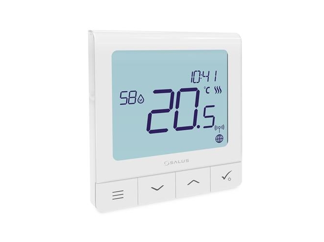 Salus SQ610RF Quantum rumtermostat til Smart Home, Zigbee, batteri, hvid