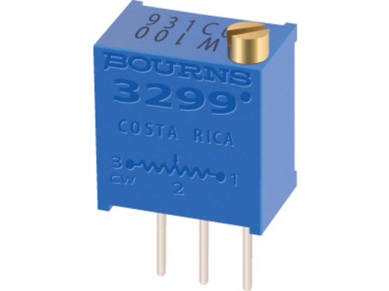 Bourns 3299Y-1-502LF Cermet trimmer Lineær 0.5 W 5 k? 9 ° 1 stk