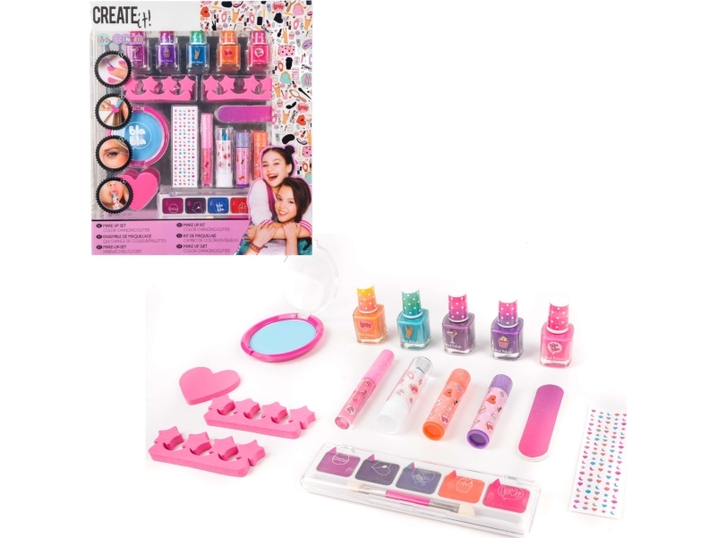 Canenco Create it! doftande makeup- och manikyrset med glitter | Leksaker - Rollek - Smink och hår | GameStuff