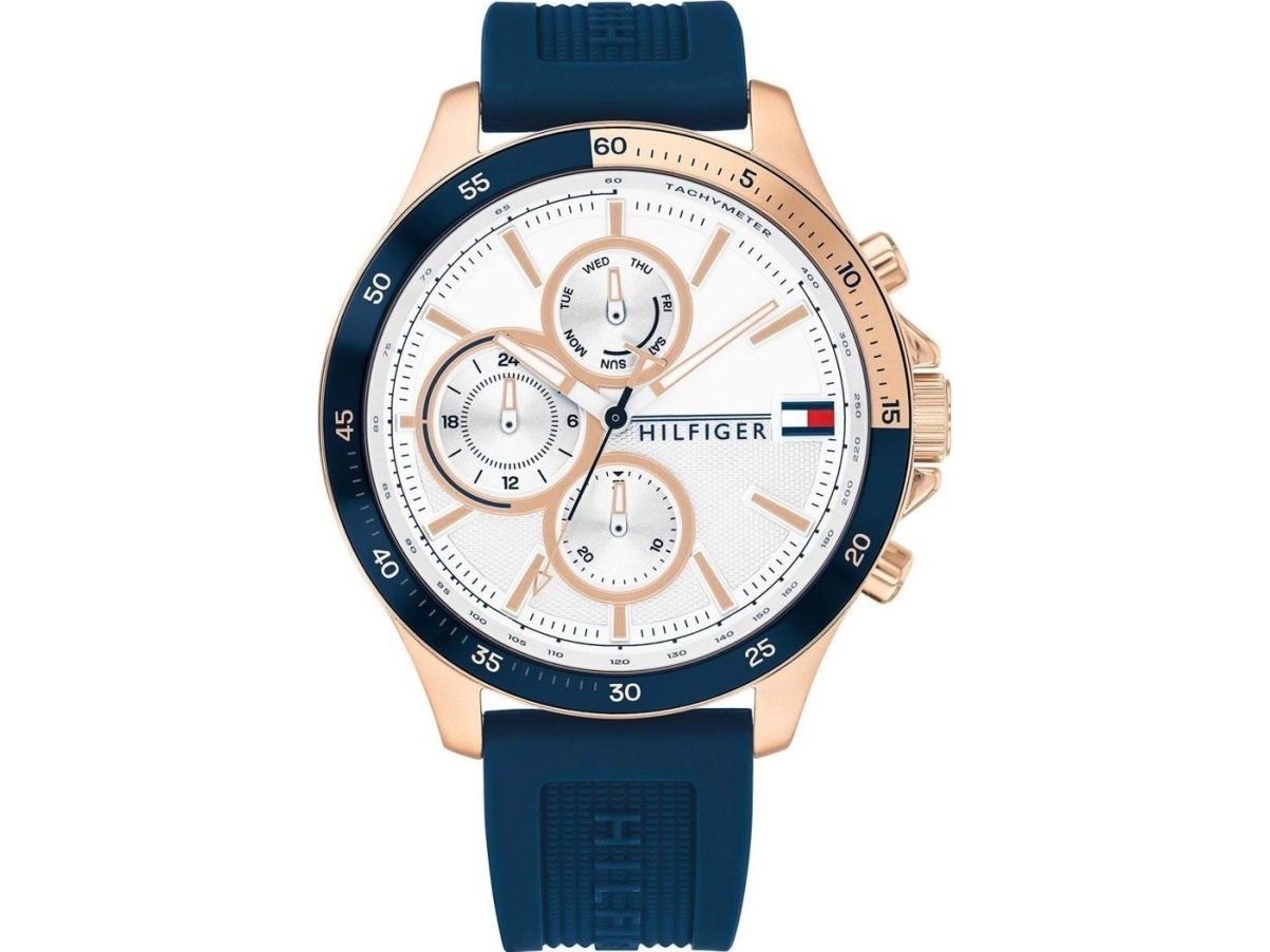 Tommy Hilfiger Herrenarmbanduhr Bank 1791778 (Zf064a) + Band (Gelb)