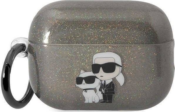 Karl Lagerfeld Etui Karl Lagerfeld Klap2hnkctgk Apple Airpods Pro 2 Sort/Sort Gliter Karl&Ampchoupette