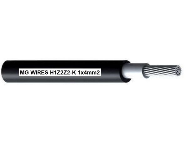 Photovoltaik-Kabel // Mg Wires // 1X4mm2 0,6/1Kv Schwarz H1z2z2-K-4Mm2 Bk - 50 M