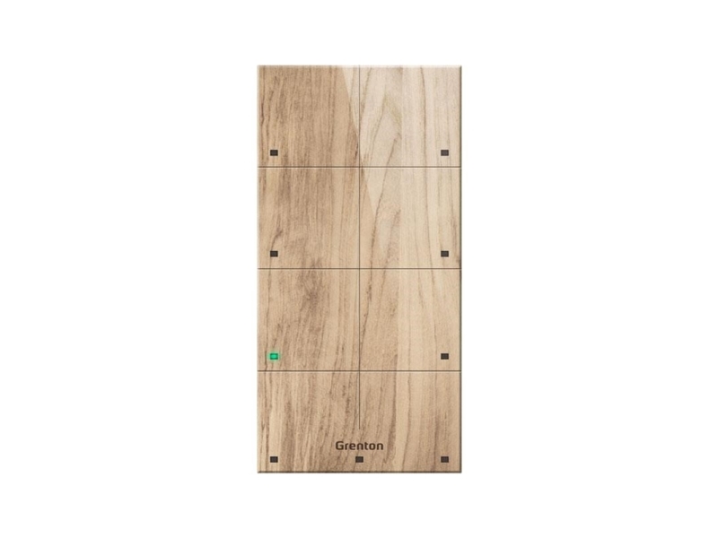 Grenton Touchpanel/ 8 Touch-Bereiche/ Tf-Bus/ Front Aus Hellem Holz