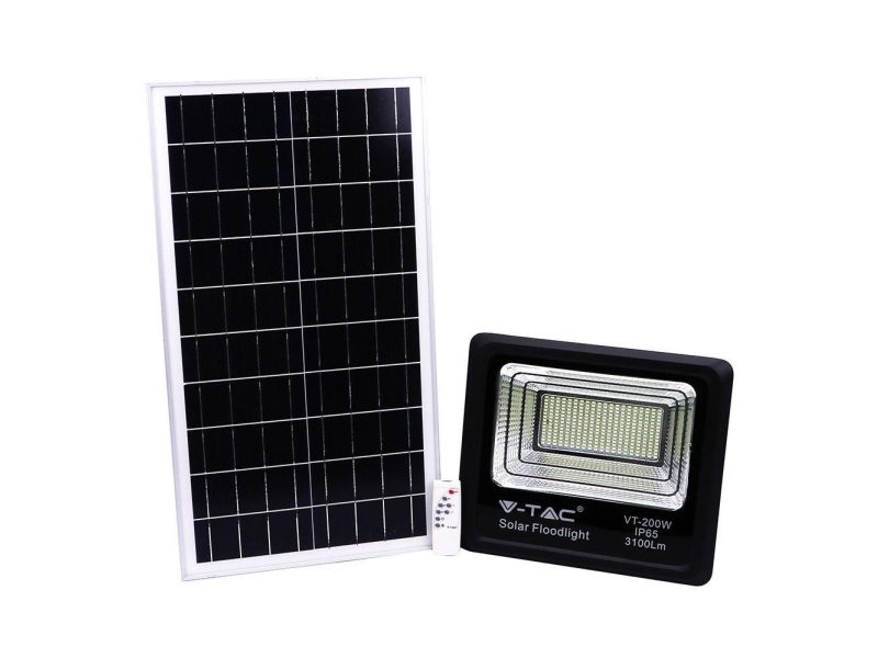 V-Tac Projektør Led Halogenprojektør V-Tac Solar 40W Ip65 Vt-200W Neutral 3100Lm