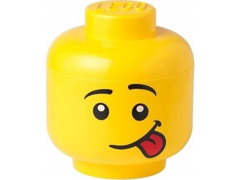 LEGO säilytyspää STORAGE HEAD SILLY, L, 8,5 litraa keltainen, iso minifiguurin pää PP:stä, motiivi: hauska, - 1 kpl (40320806)