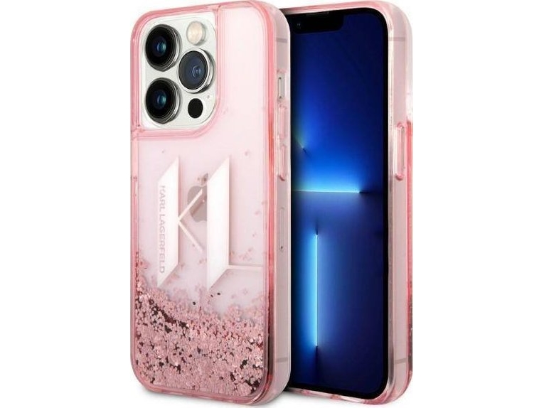 Karl Lagerfeld KLHCP14LLBKLCP iPhone 14 Pro 6,1 różowy/rosa hardcase Liquid Glitter Big KL | Parfymvarumärken - H-M - Karl Lagerfeld | GameStuff