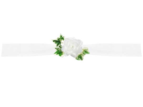 Hvid Tyl Guirlande Med Blomster