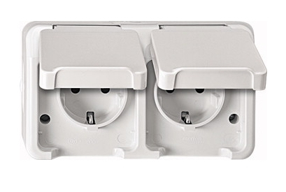 Merten Meg2320-8029, Cee 7/3, Cee 7/4, Grå, Ip44, 250 V, 16 A