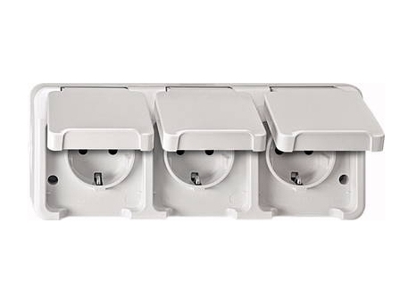 Merten Meg2390-8019, Cee 7/3, Cee 7/4, Hvid, Ip44, 250 V, 16 A