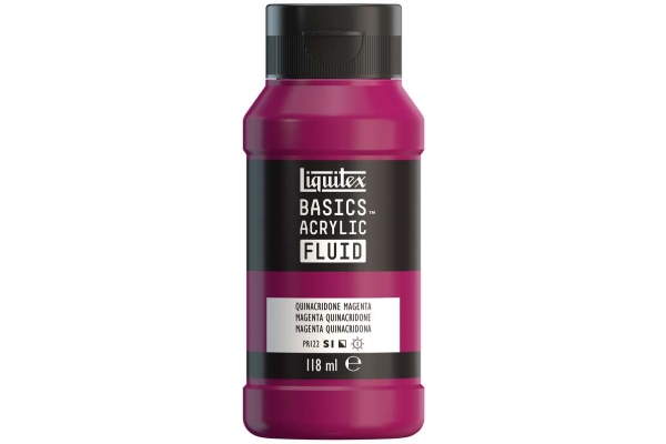 Basics-vätska 118 ml quinacridone magenta rad 114 | Skola & Hobby - Konstmaterial - Akryl & Akvareller | GameStuff