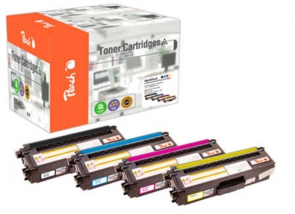 Peach 112061, 2500 Sider, 1500 Sider, Sort, Blå, Magenta, Gul, 4 Stk