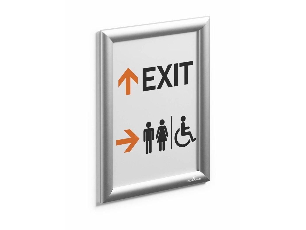 Durable 479623 vægramme 192 x 279 mm Rektandel Sølv Aluminium