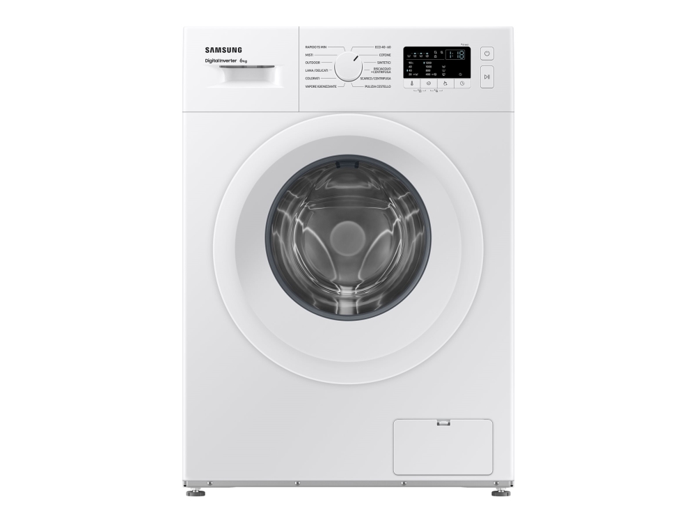 Samsung WW60A3120WE - Vaskemaskine - bredde: 59.5 cm - dybde: 44 cm - højde: 85 cm - frontbetjening - 6 kg - 1200 rpm - hvid