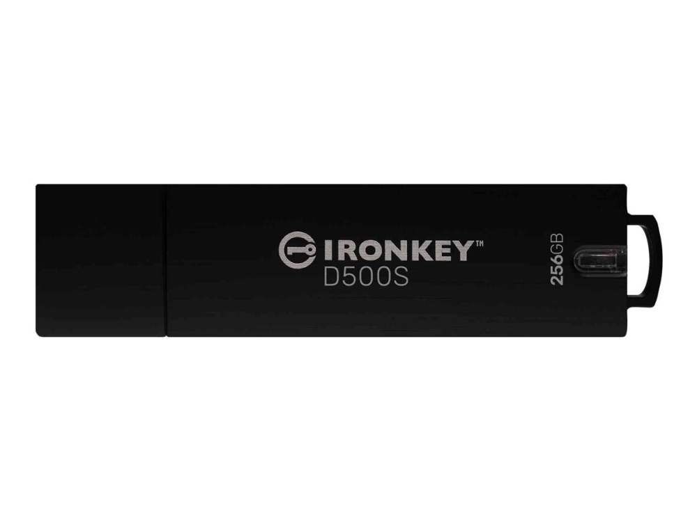 Kingston Ironkey D500s - Usb Flashdrive - Krypteret - Fips 140-3 Level 3 - 256 Gb - Usb 3.2 Gen 1 - Taa-Kompatibel