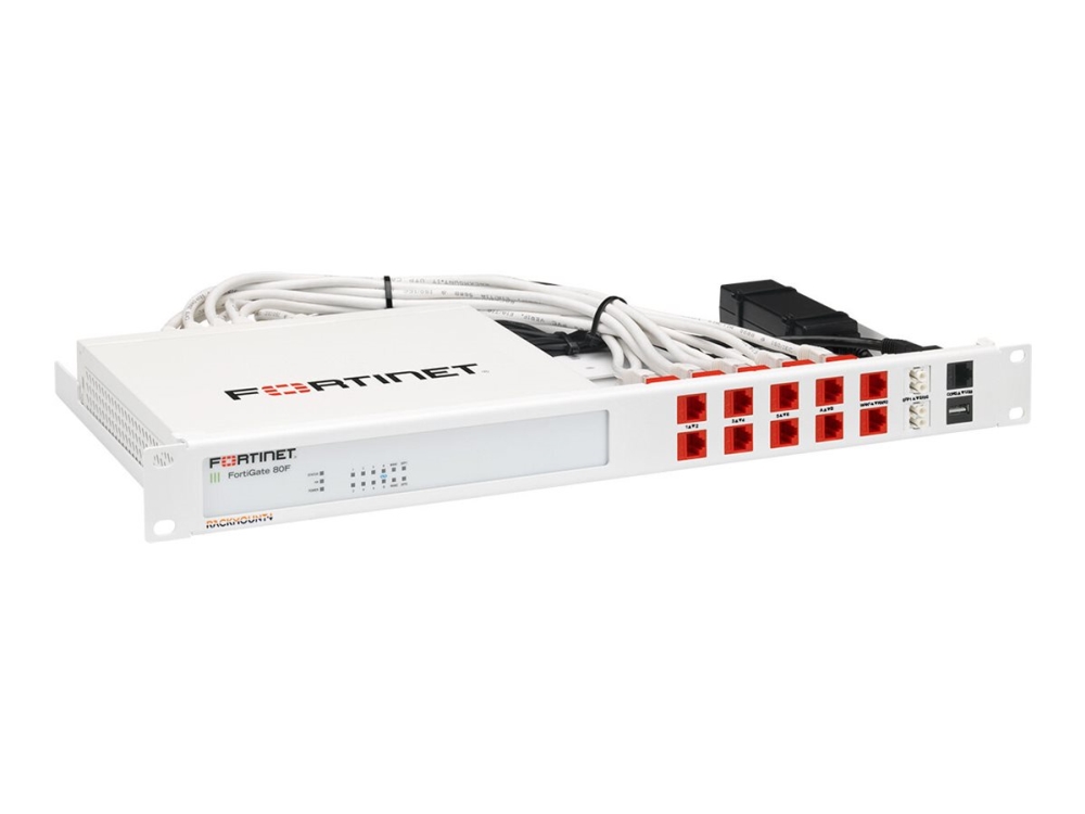 Rackmount.IT RM-FR-T15 - Monteringspakke for netværksudstyr - stativmonterbar - RAL 9003 - 1U - 19 - for Fortinet FortiGate 80F, 81F
