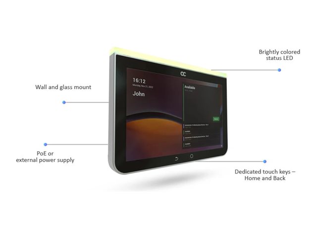 Audiocodes Rx Panel Touch Scheduler For Microsoft T, Verwaltungssystem Für Videokonferenzdienste, Schwarz, 10,100,1000 Mbit/S, 20,3 Cm (8"), 1280 X 8