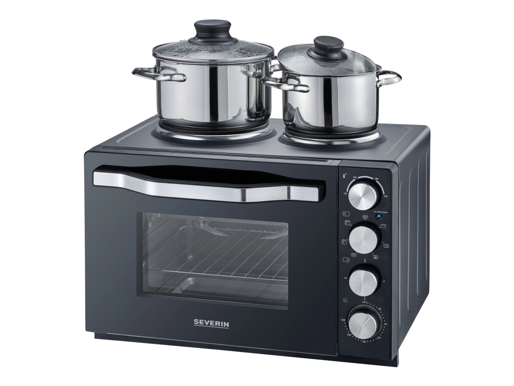 SEVERIN TO 2074 - Elektrisk ovn med varme plader - konvektion - 30 liter - 2500 W - sort