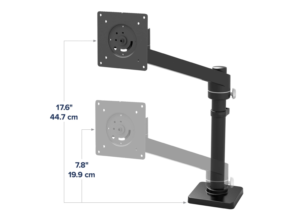 Ergotron NX - Monteringssæt (drejelig arm, armsamling, påsætningshardware, base, stang, drejetap) - for Monitor - mat sort - skærmstørrelse: op til 34 - skrivebordsmonterbar