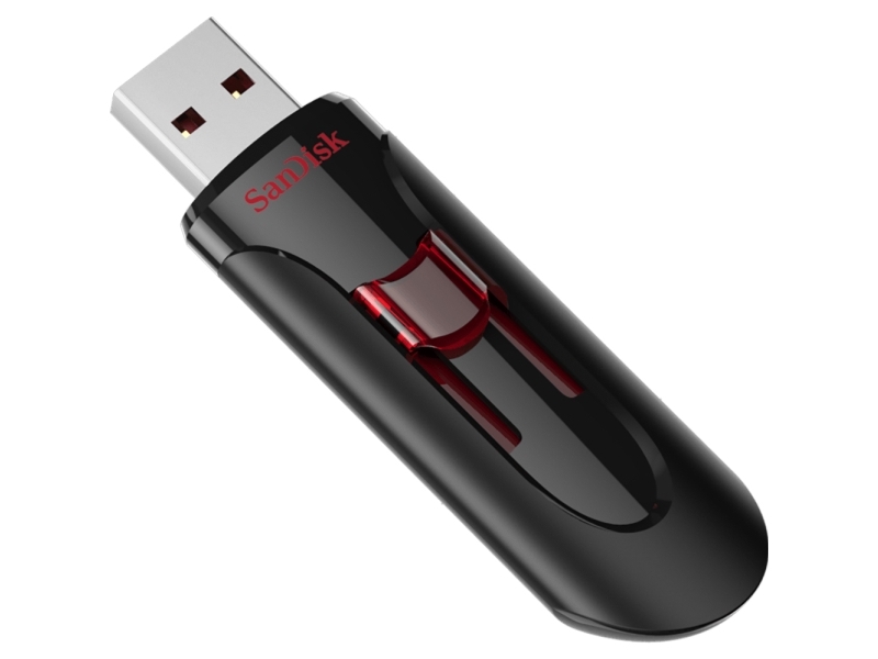 Sandisk Ufm 16Gb Usb Cruzer Glide 3.0, 16 Gb, Usb Type-A, 3.2 Gen 1 (3.1 Gen 1), Glide, Sort, Rød