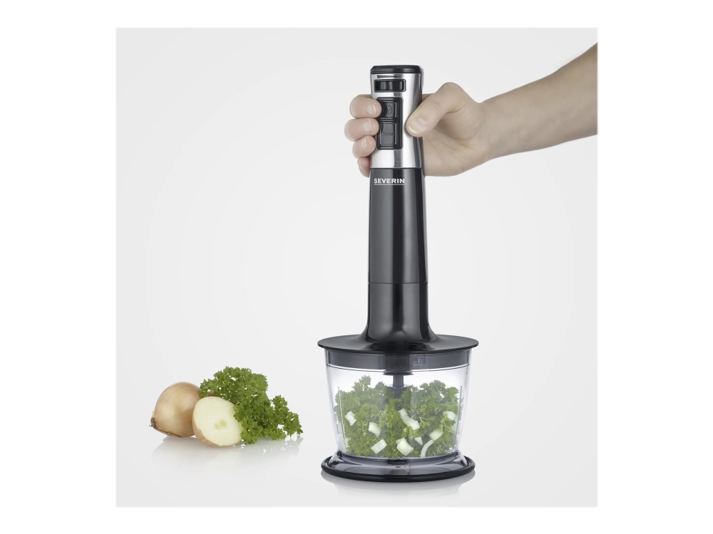 Severin Sm 3772, Pürierstab, 0,7 L, 600 W, Schwarz, Edelstahl
