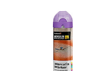 Mercalin Markierungsspray 500Ml - Fluo Violett, Für Asphalt, Beton, Gras, Schotter, Holz, Stein &Amp Eis