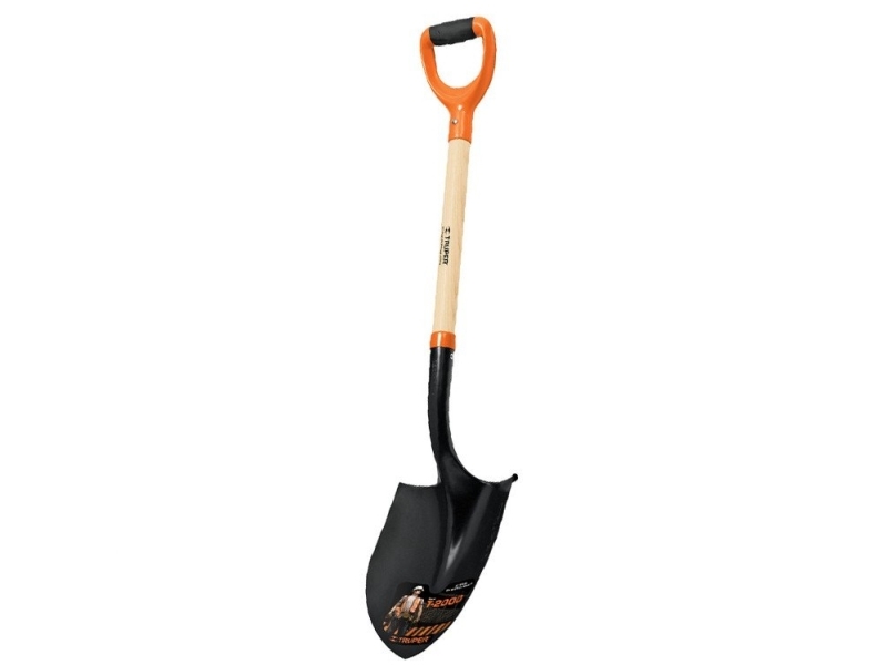 Truper Pry-P, Kornskovl, Sort, Orange, Taper, D-Formet, 102,9 Cm, 21 Cm