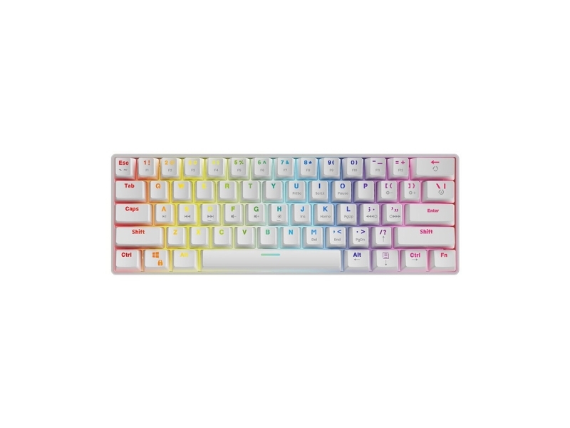 Savio Mechanical Keyboard Whiteout Red Outemu White, 60%, Usb, Mechanischer Switch, Qwerty, Rgb-Led, Schwarz