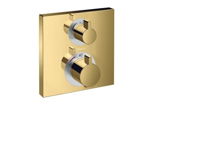 Termostatarmatur 2 udt pol guld-optik