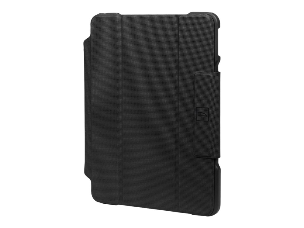 TUCANO Alunno - Flipomslag til tablet - grov - genbrugt plastik, termoplastisk polyuretan (TPU), transparent polykarbonat - sort - for Apple 10.2-inch iPad (7. generation, 8. generation, 9. generation)