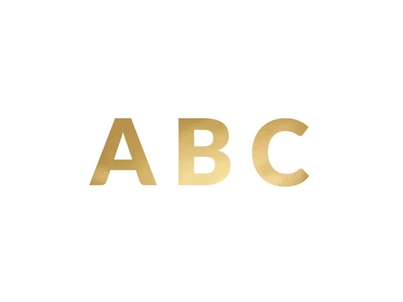 Goldene Buchstabengirlande