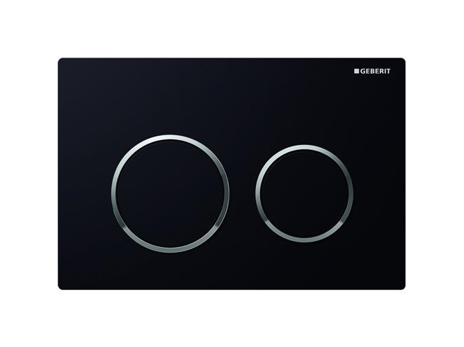 Geberit Kappa 21 betjeningsplade, sort-krom-sort