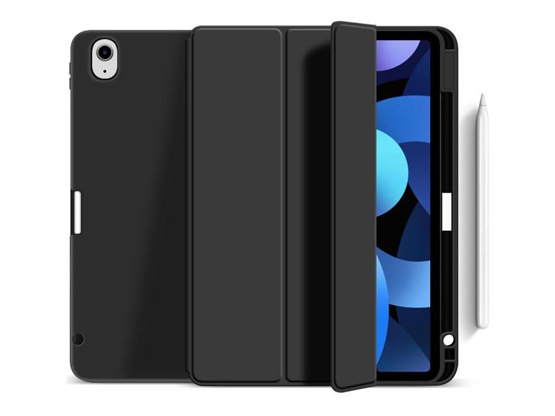 Estuff Miami Flipomslag Til Tablet Polykarbonat Polyuretan Læder Termoplastisk Polyuretan Tpu Sort På Transparent For Apple 10.9 Inch Ipa