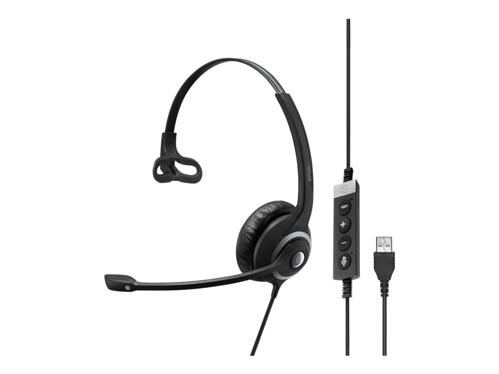 EPOS IMPACT SC 230 USB MS II - Headset - på øret - kablet - USB - sort - Certified for Skype for Business, Certified for Microsoft Teams